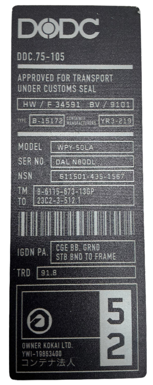 DODC Department of Damage Control Placard Spider-man: Homecoming Movie Prop Y'allywood Props