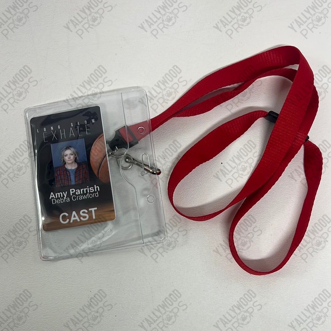Long Slow Exhale Cast ID Badges Movie Prop Y'allywood Props Amy Parrish