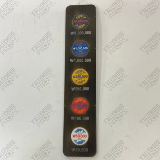 Casino Chips on Board Black Panther Movie Prop Y'allywood Props