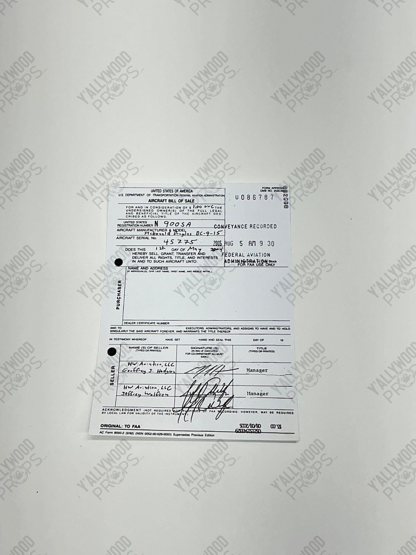 Baton Rouge Customs Forms American Made (2017) Movie Prop Y'allywood Props
