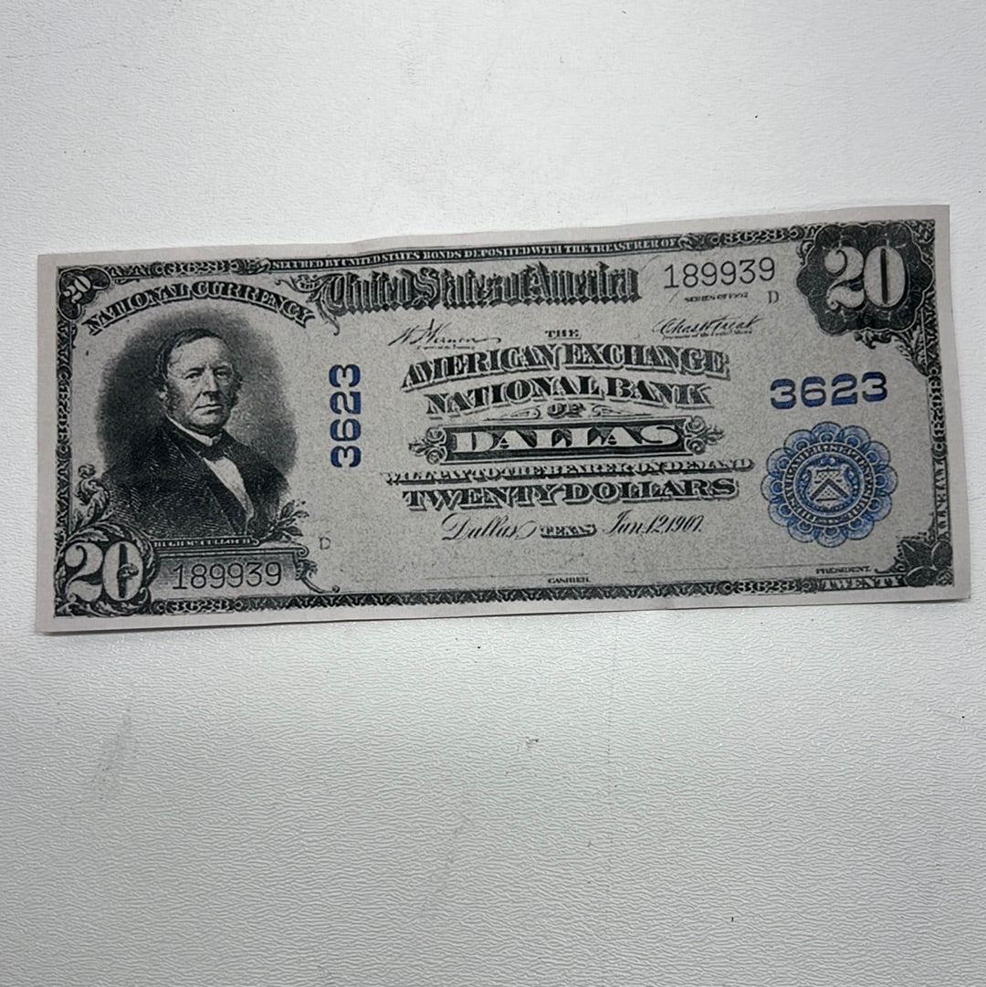 Bills from Bank Safe Explosion Killers of the Flower Moon Movie Prop Y'allywood Props A $20 Dollar Bill