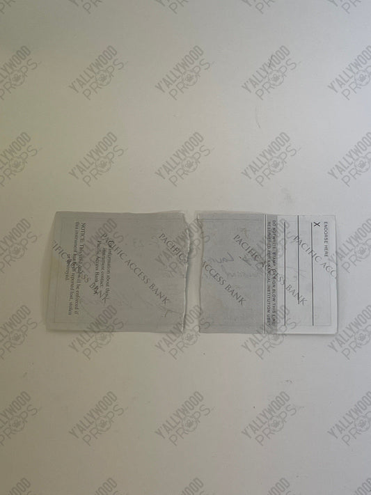 Sid’s Check Johnny Tore Up S1E1 Cobra Kai Movie Prop Y'allywood Props