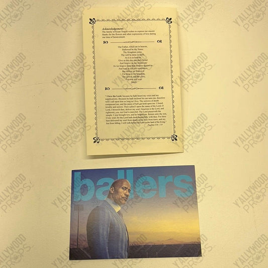 Kisan Teague Funeral Program HBO Ballers Movie Prop Y'allywood Props