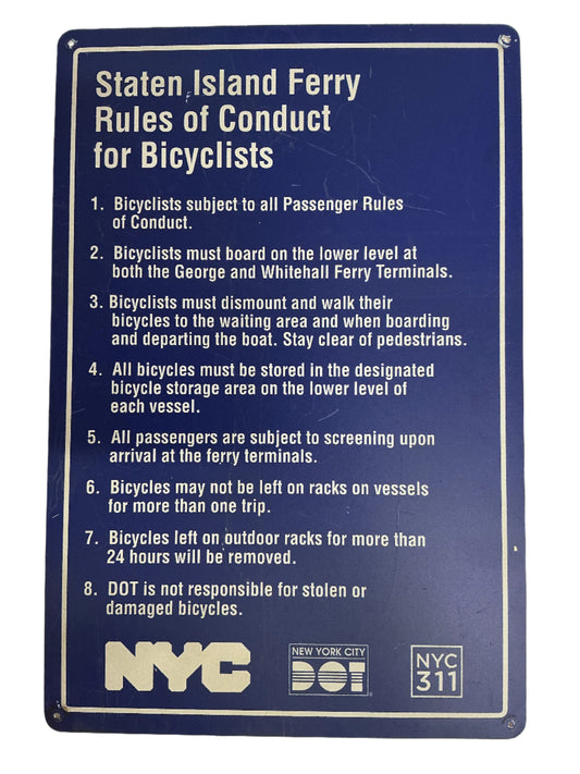 Conduct Sign from Ferry Spider-man: Homecoming (2017) Movie Prop Y'allywood Props