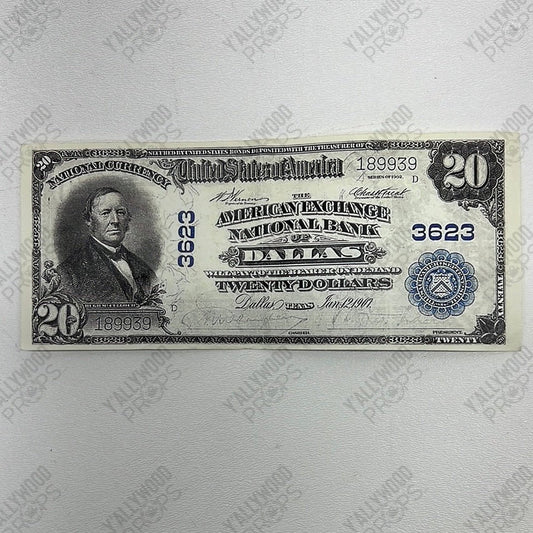 Detective William Burns’ Money & Card Killers of the Flower Moon Movie Prop Y'allywood Props Twenty