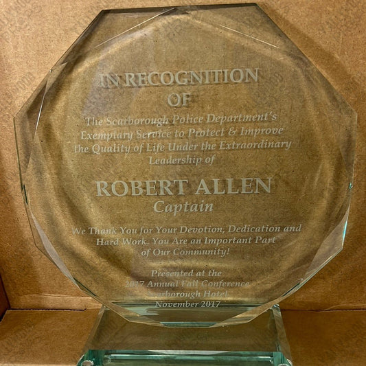 Capt. Robert Allen’s Award from Reptile Movie Prop Y'allywood Props