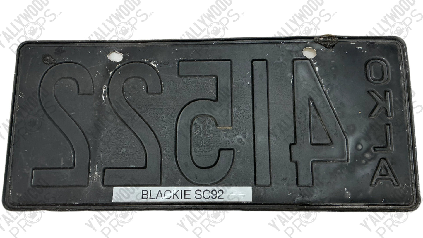 Blackie's License Plate Killer's of the Flower Moon (2023) Y'allywood Props