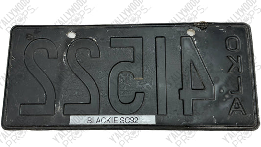 Blackie's License Plate Killer's of the Flower Moon (2023) Y'allywood Props