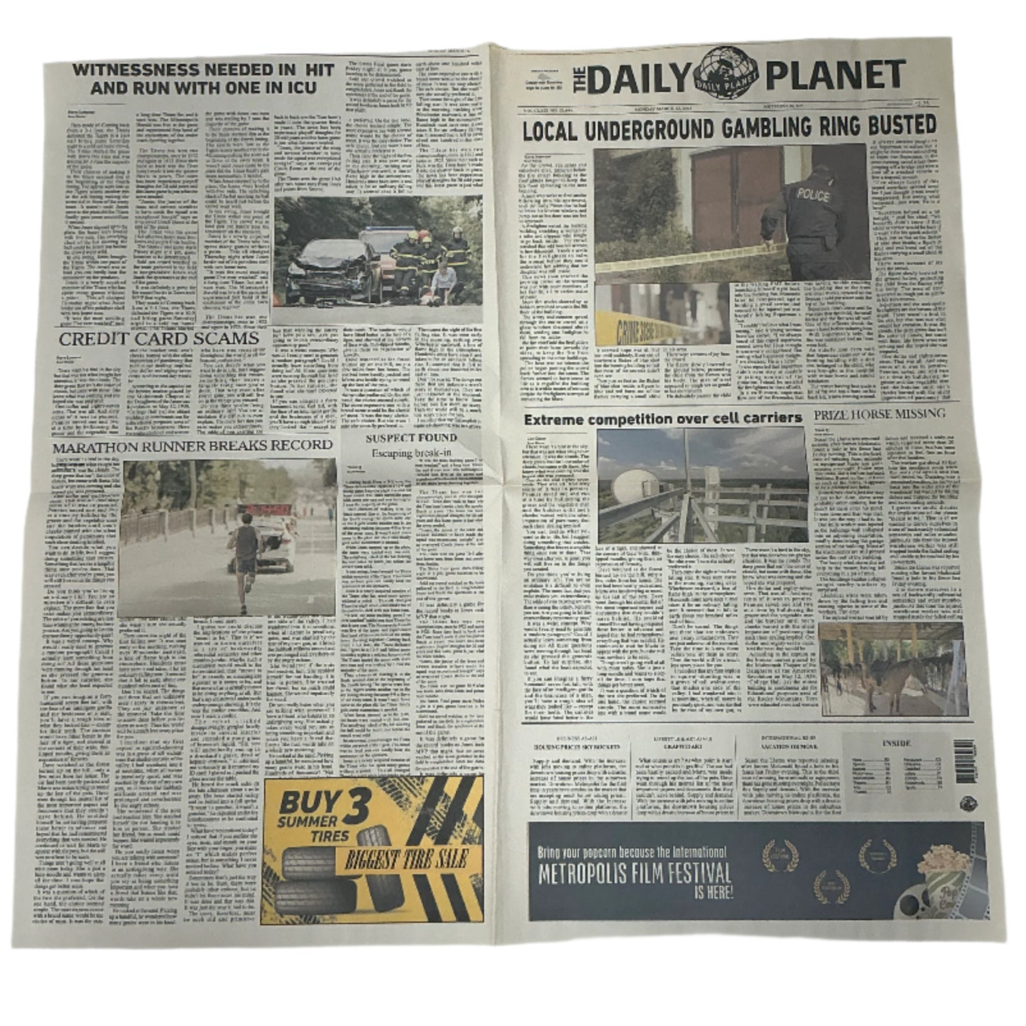 The Daily Planet Newspaper Superman & Lois (2021-2024) Wardrobe Y'allywood Props