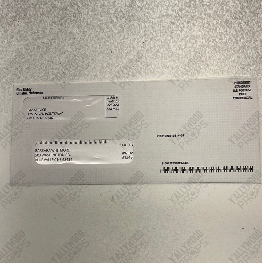 The Whitmore’s Mail S3 E1 Stargirl Movie Prop Y'allywood Props Gas Utility