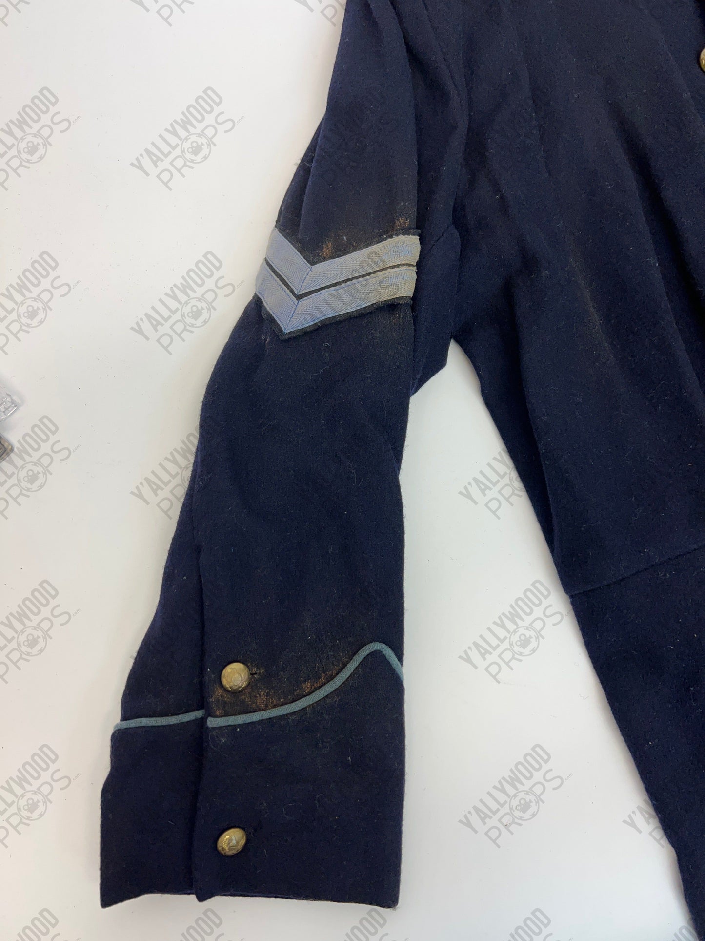 US Union Soldier Frock Coat Emancipation Wardrobe Y'allywood Props 44 w/ Corporal Patches & Worn