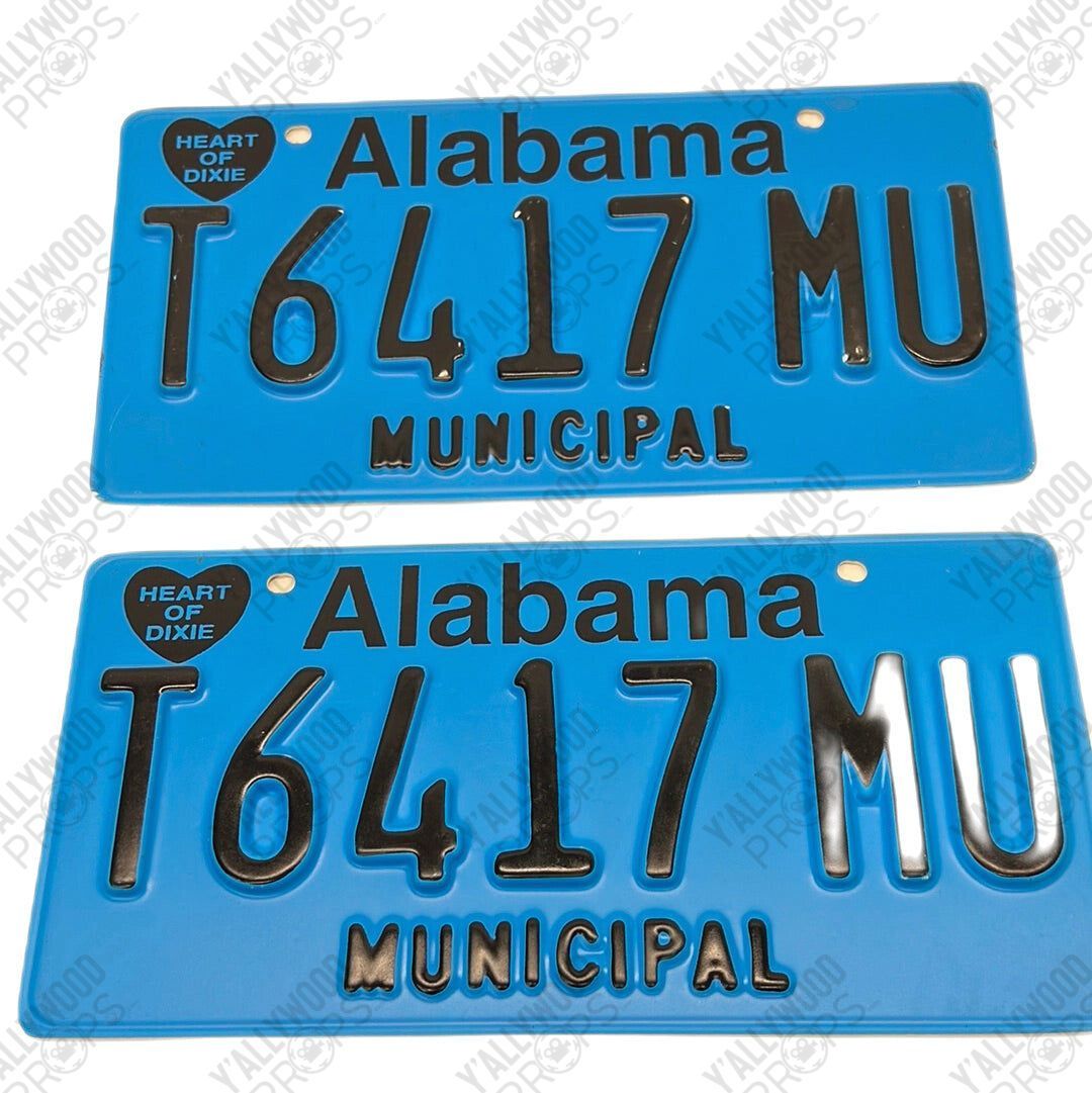 Alabama Municipal License Plates Just Mercy Movie Prop Y'allywood Props T6417 MU