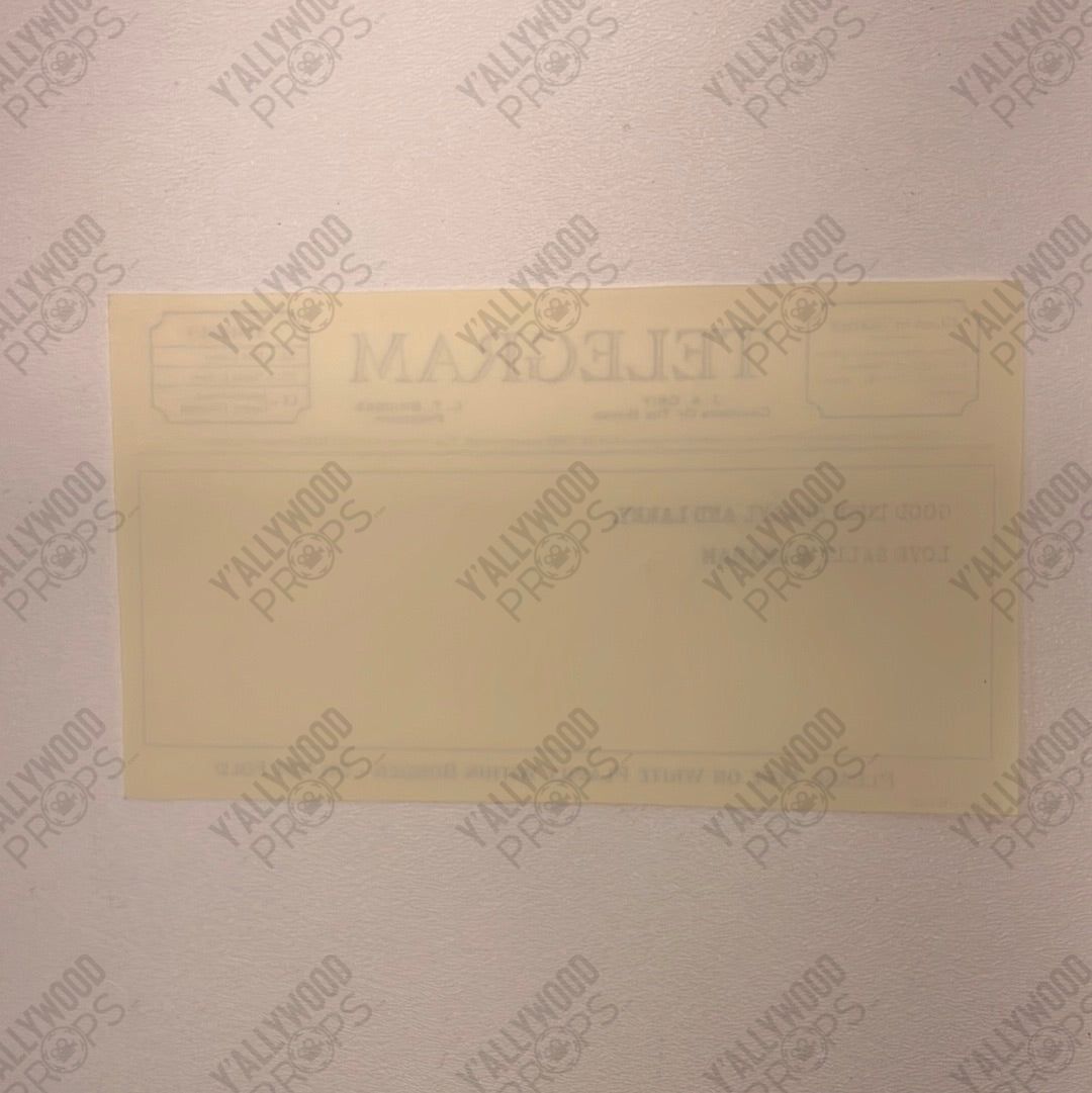 Larry’s Weddimg Telegram S3E8 Doom Patrol Movie Prop Y'allywood Props