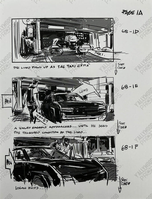 Storyboards Entering Casino Scene 68 Logan (2017) Memorabilia Y'allywood Props 1A