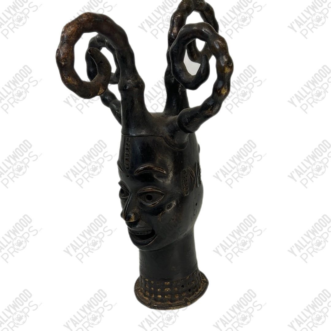 African Bronze Statue from T’Challas Quarters Movie Prop Y'allywood Props