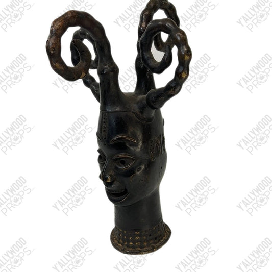 African Bronze Statue from T’Challas Quarters Movie Prop Y'allywood Props