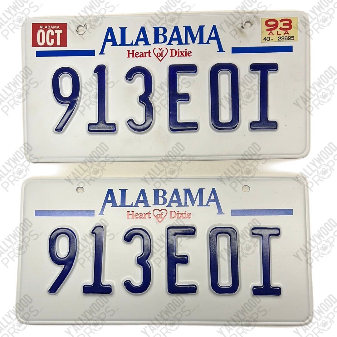 Alabama License Plates Just Mercy Movie Prop Y'allywood Props 913EOI