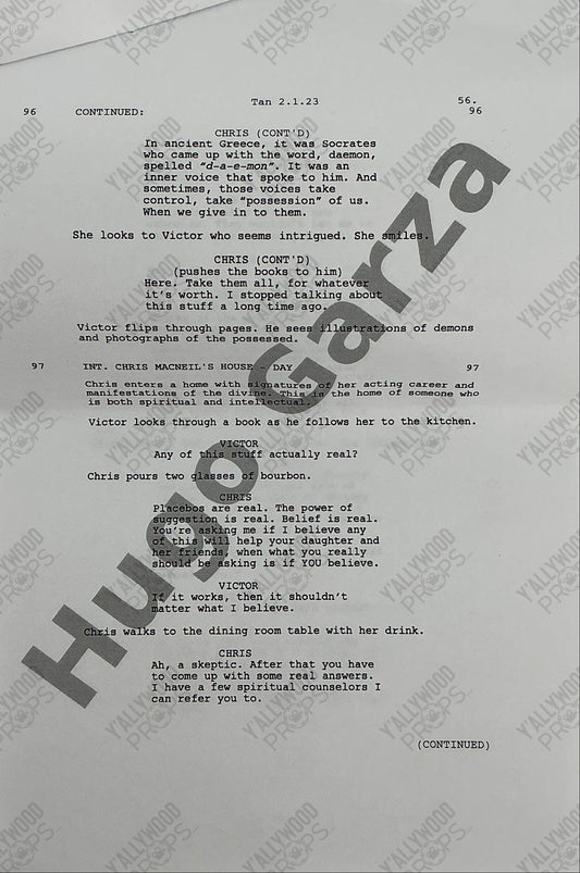 Call Sheet & Script The Exorcist: Believer (2023) Memorabilia Y'allywood Props