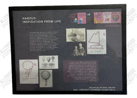 Crockett Johnson Museum Signs Harold and the Purple Crayon (2024) Memorabilia Y'allywood Props D (bracket on back)