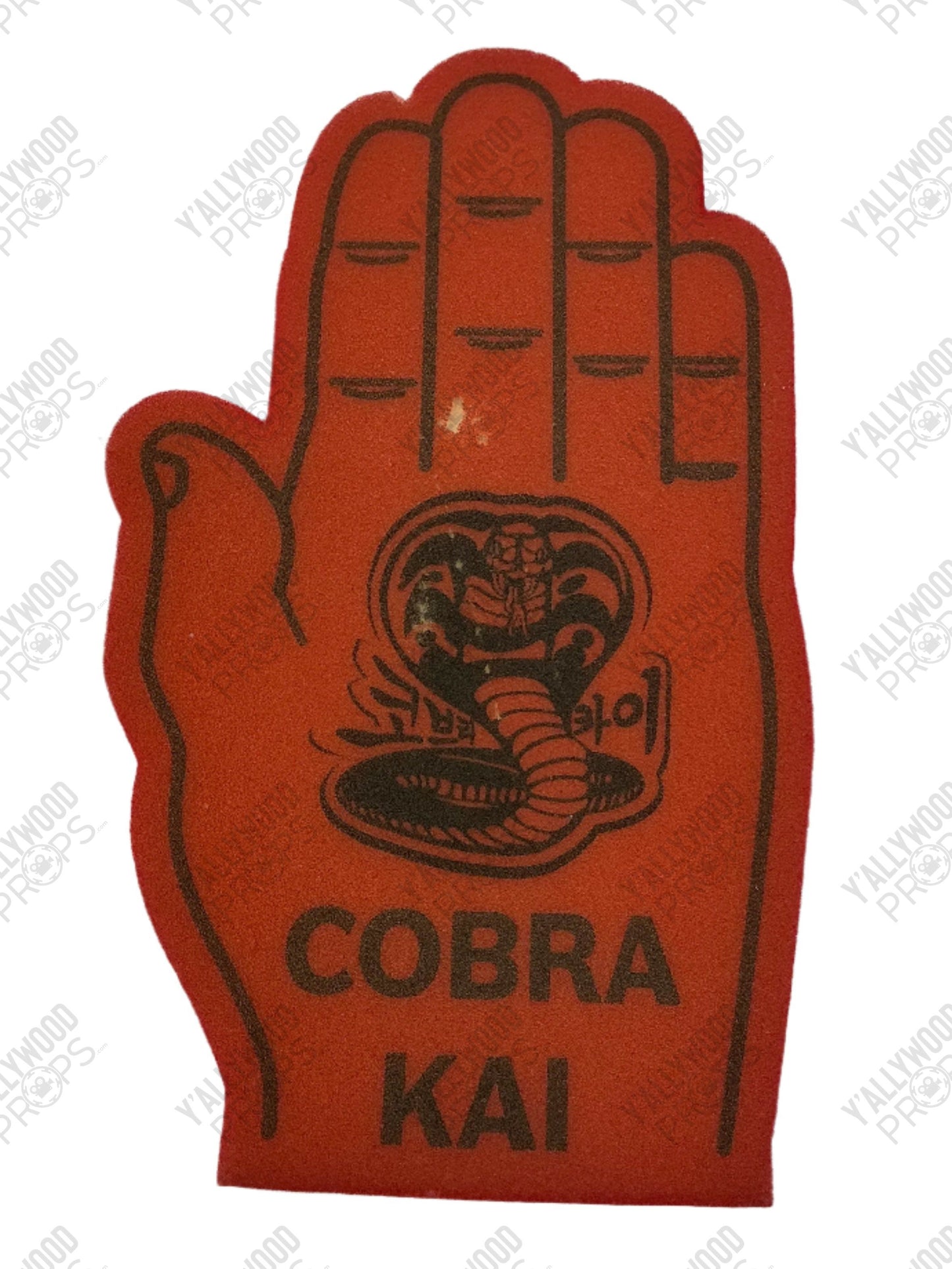 Foam Hands Sekai Taikai Tournament S6 Cobra Kai Movie Prop Y'allywood Props Cobra Kai