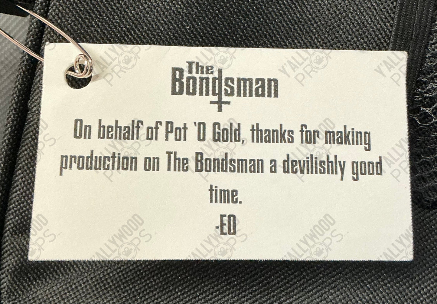The Bondsman (2025) Cast & Crew Gift Duffle Bag Movie Prop Y'allywood Props