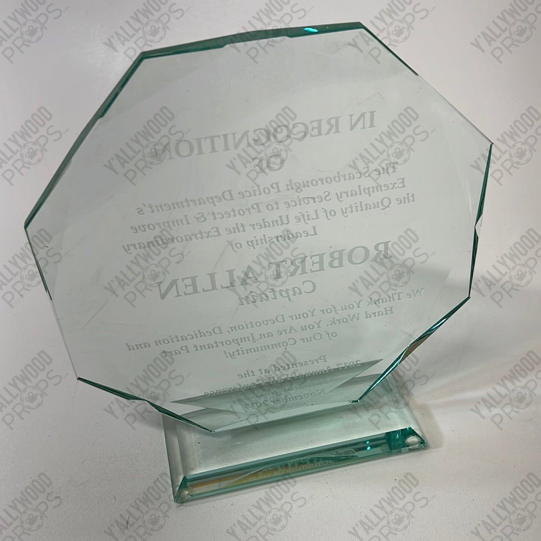 Capt. Robert Allen’s Award from Reptile Movie Prop Y'allywood Props