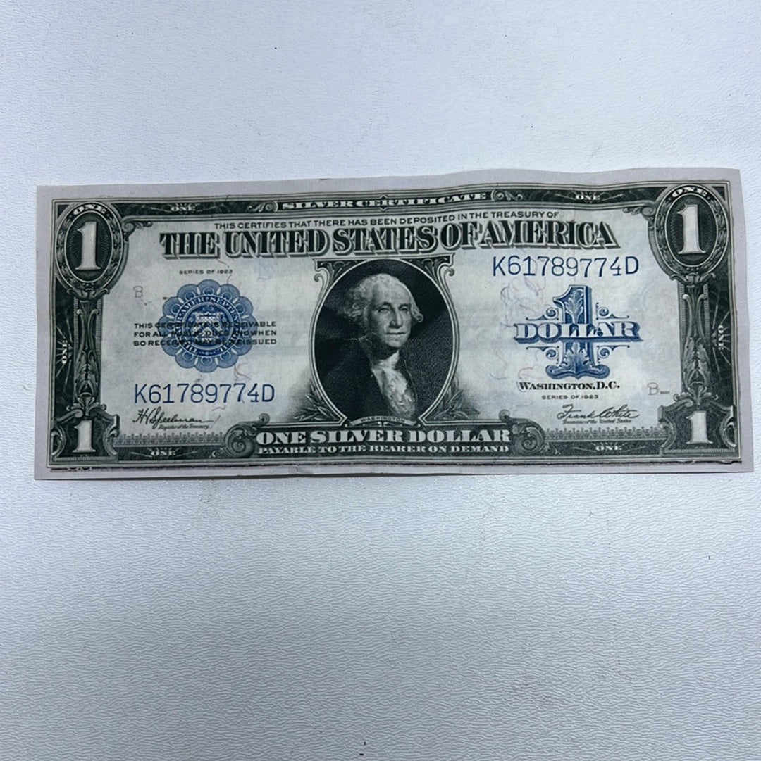Bills from Bank Safe Explosion Killers of the Flower Moon Movie Prop Y'allywood Props A One Dollar Bill