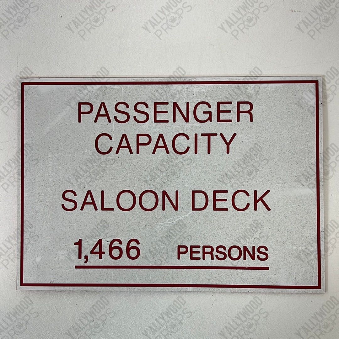 Staten Island Ferry Signs Spider-Man: Homecoming Movie Prop Y'allywood Props Passenger Capacity Saloon Deck 10x7”