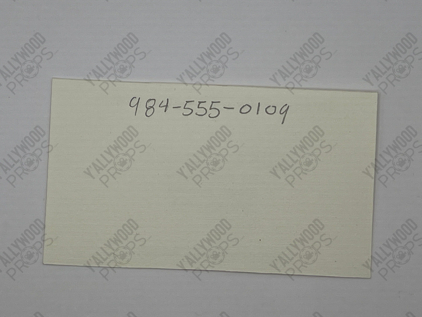 Bill Riddick The Best of Enemies (2019) Movie Prop Y'allywood Props Phone Number on Back