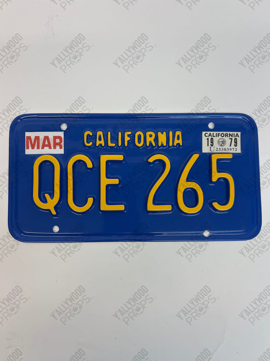 1979 License Plates S1E6 Cobra Kai Movie Prop Y'allywood Props QCE265 Johnny’s Driveway Screen Used