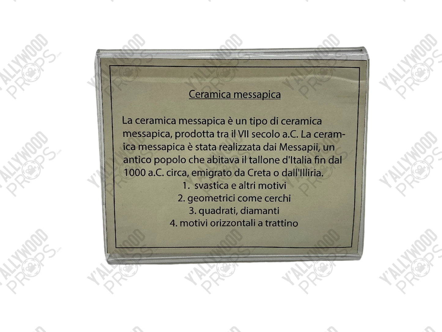 Egg Room Museum Sign Red Notice (2021) Movie Prop Y'allywood Props Ceramica messapica 4x3"