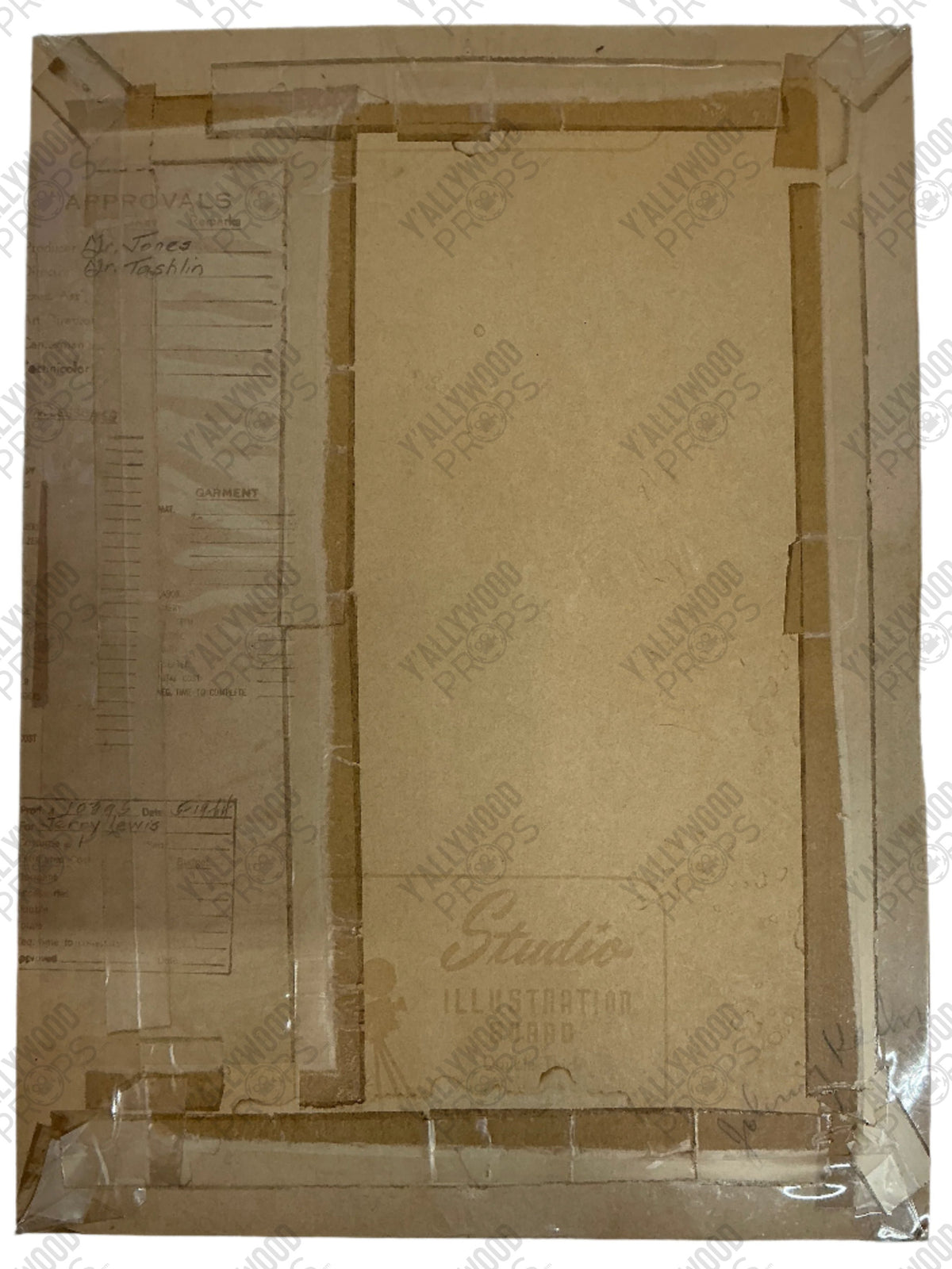 Leah Rhodes Jerry Lewis Costume Sketch The Disorderly Orderly (1964) Memorabilia Y'allywood Props
