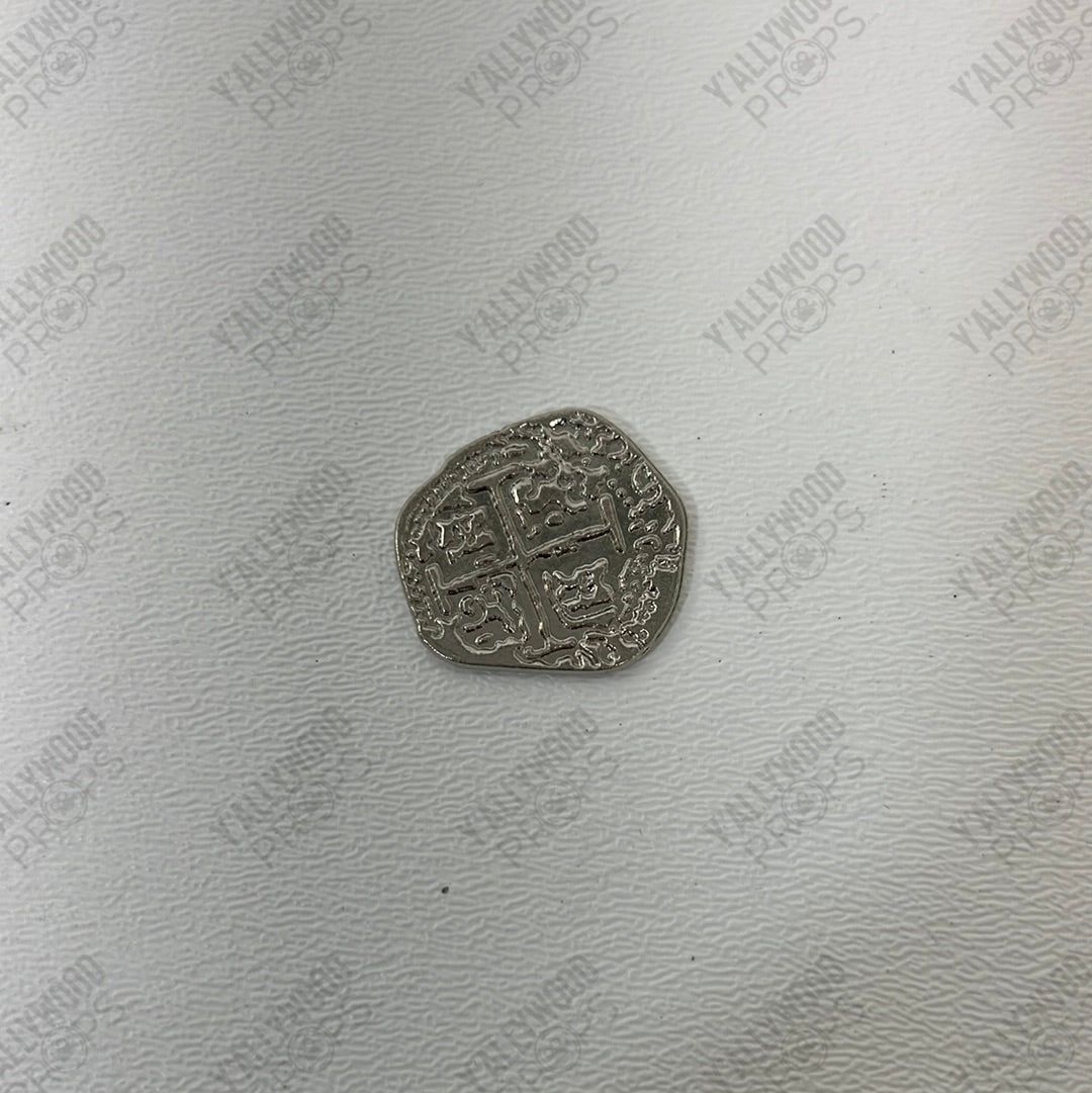 Silver Coin from Treasue Vault Jumanji: Next Level Movie Prop Y'allywood Props
