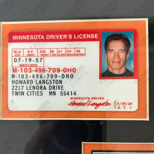 Arnold Swarzenegger ID & Cards Jingle All The Way Movie Prop Y'allywood Props