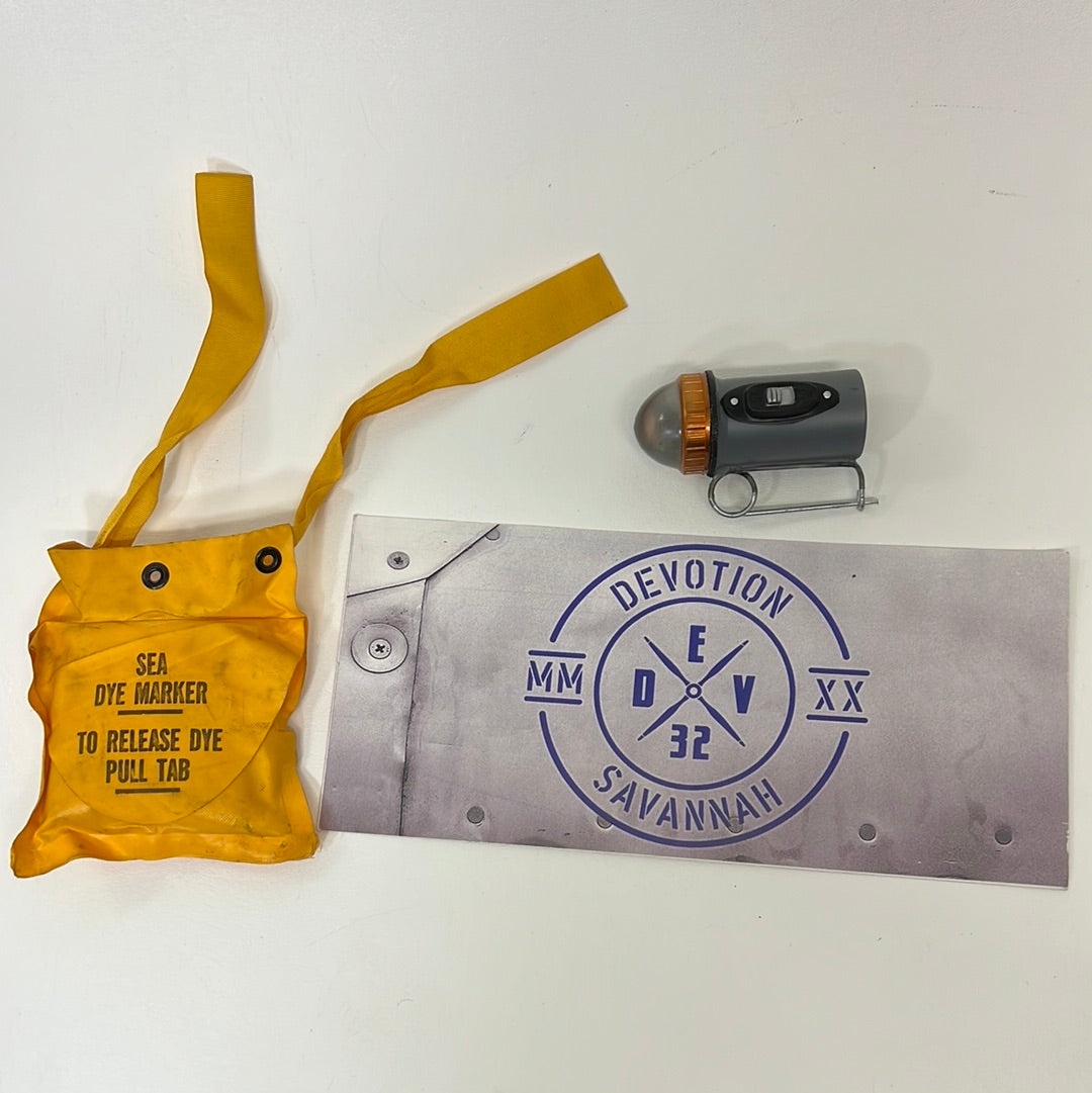 Dye Pack, Set Parking Pass and Beacon Light from Devotion Movie Prop Y'allywood Props
