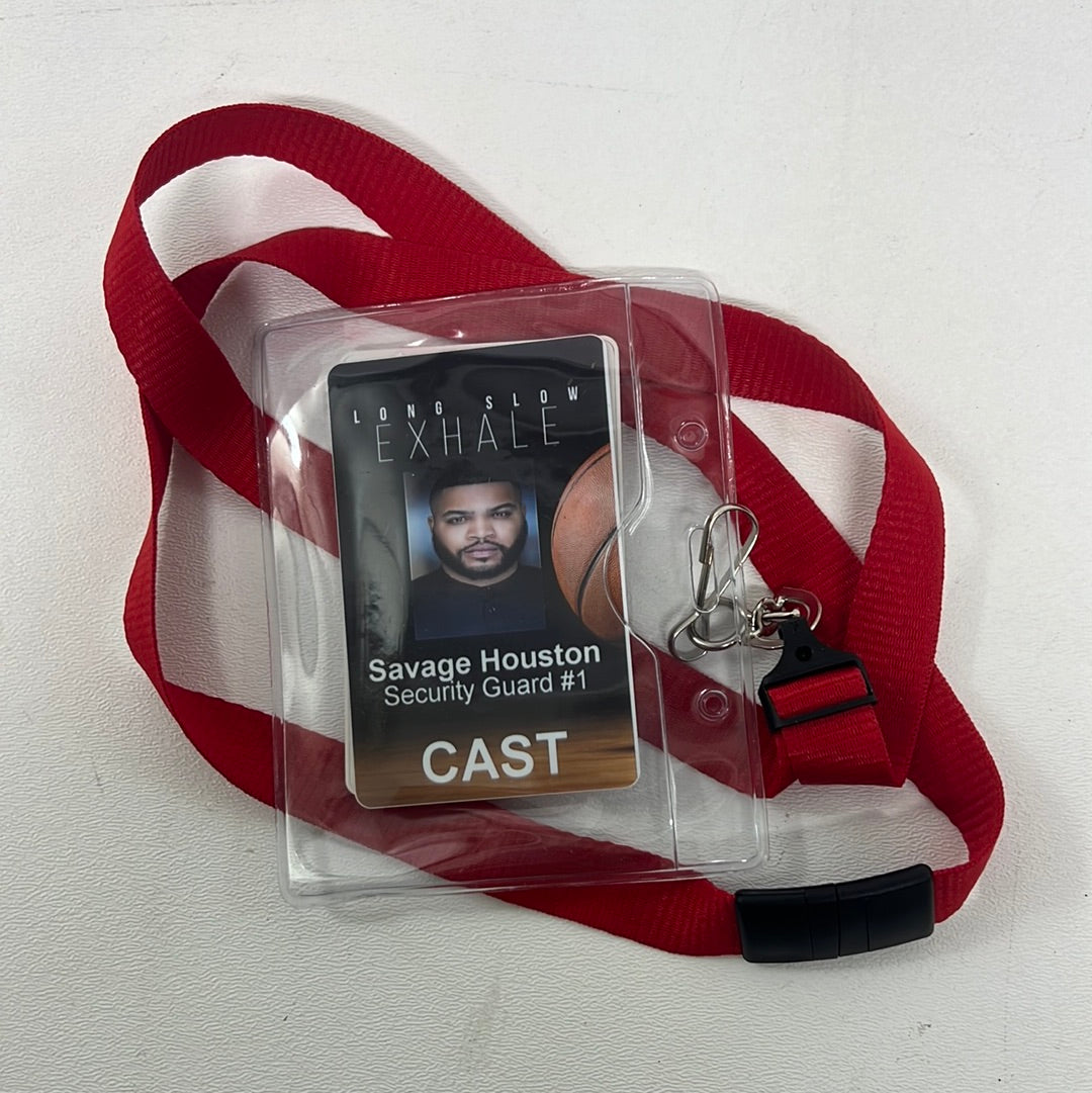 Long Slow Exhale Cast ID Badges Movie Prop Y'allywood Props Savage Houston