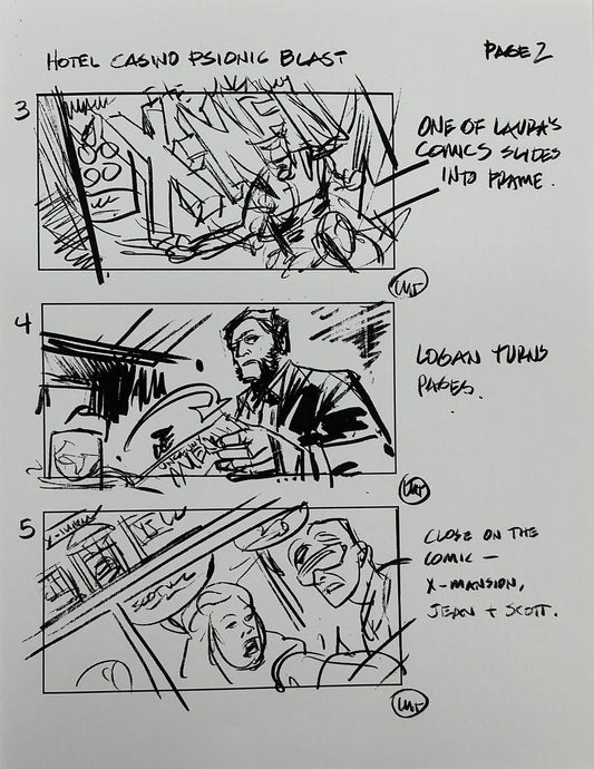Storyboards Hotel Casino Psionic Blast Scene Logan (2017) Memorabilia Y'allywood Props 2