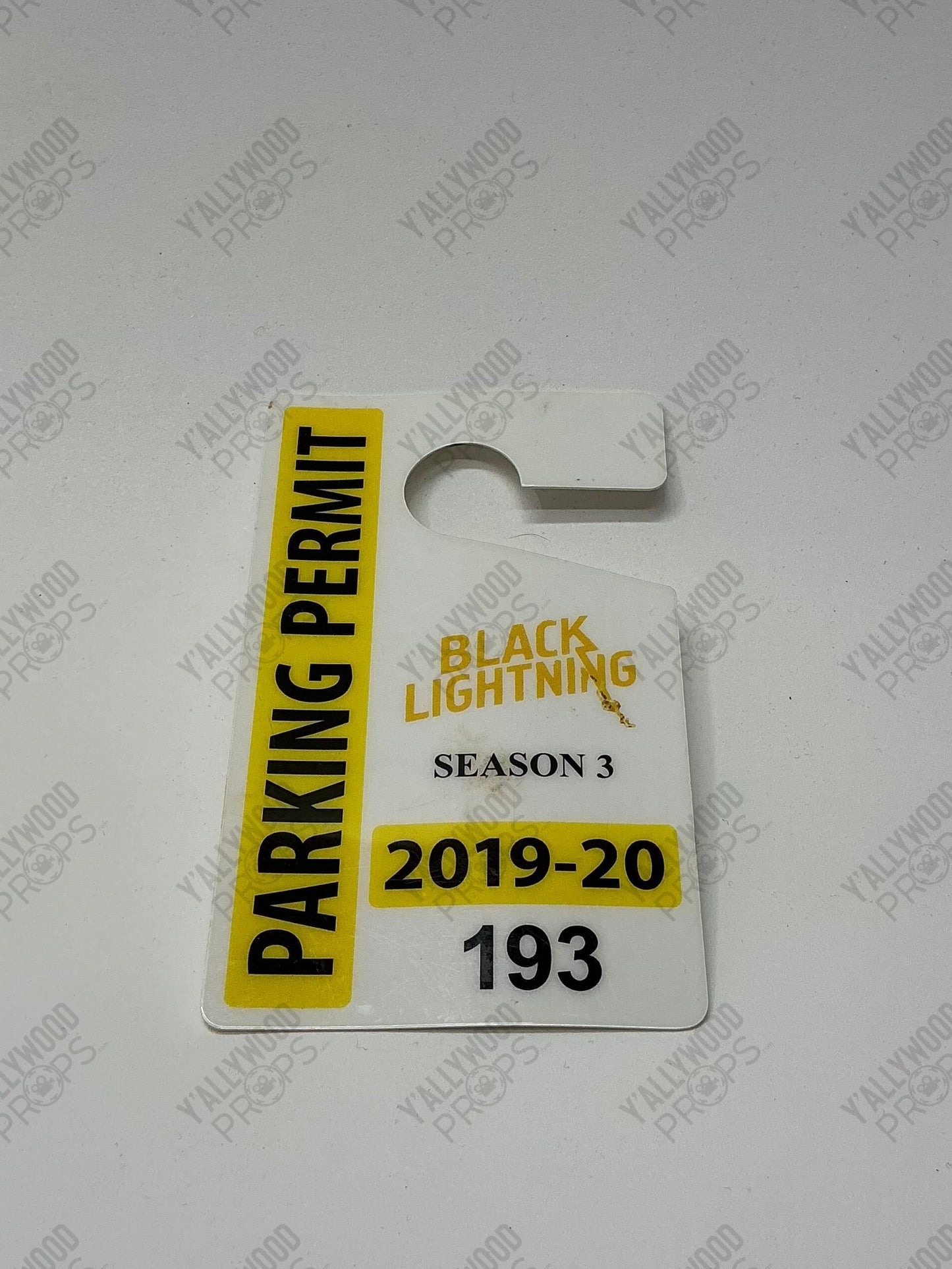 Cast & Crew Parking Pass Black Lightning (2018-2021) Movie Prop Y'allywood Props