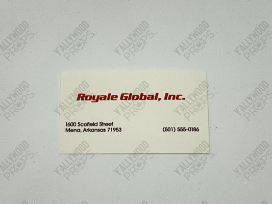 Barry Seal's Business Cards American Made (2017) Movie Prop Y'allywood Props Royale Global Inc.