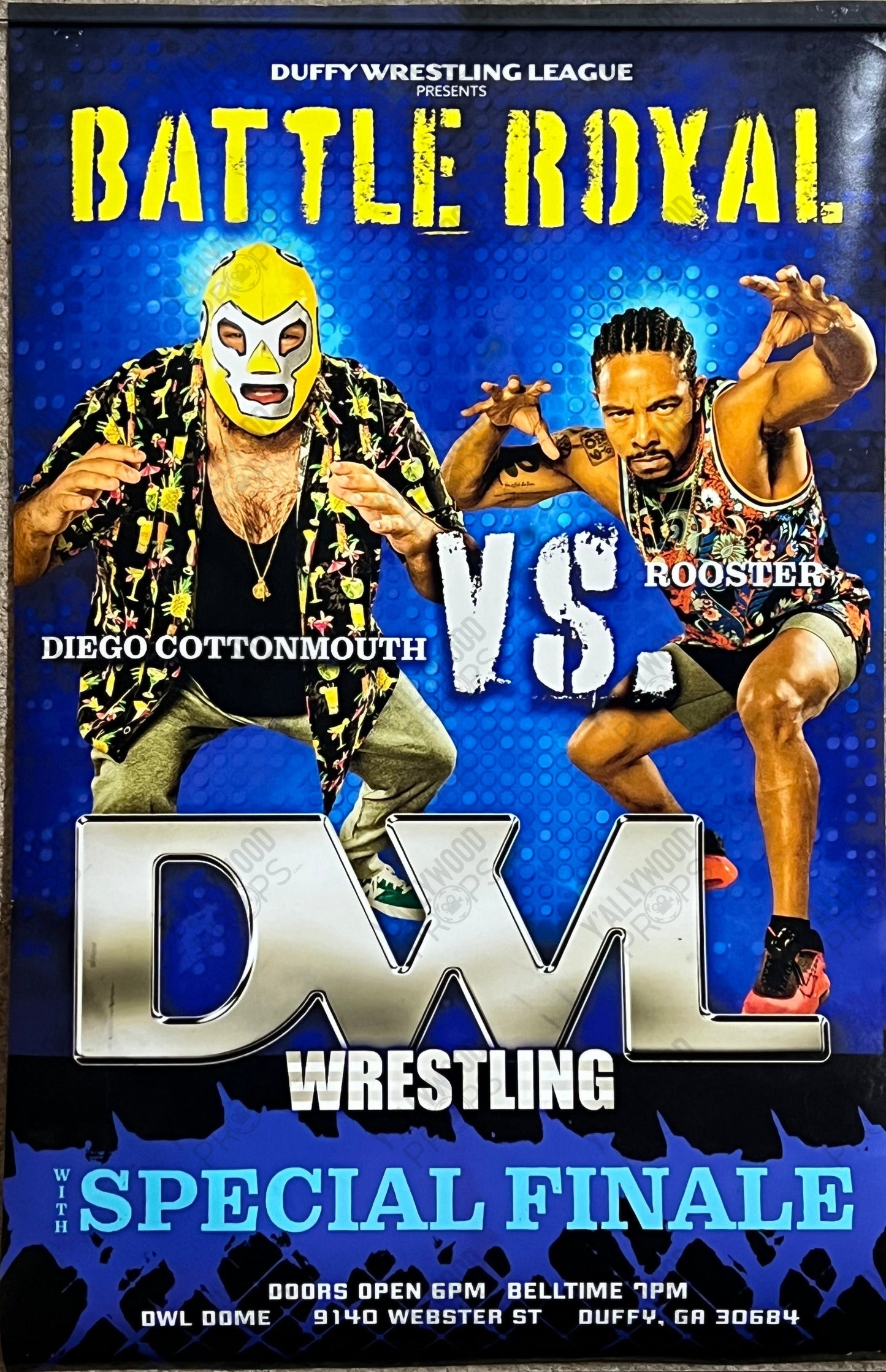 DWL Battle Royal Poster Heels (2021) Movie Prop Y'allywood Props