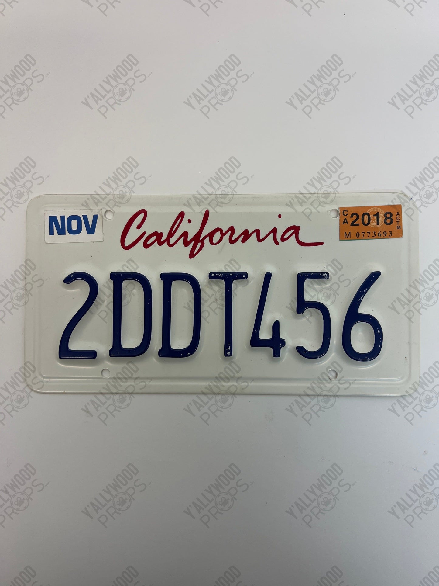 Johnny’s Firebird License Plate S1 Cobra Kai Movie Prop Y'allywood Props Back Plate