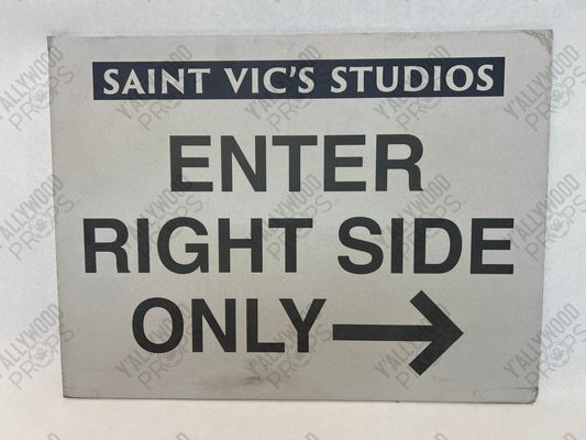 Saint Vic's Studios Signs S2E6 Heels (2021) Movie Prop Y'allywood Props Enter Right Side Only 24x18"