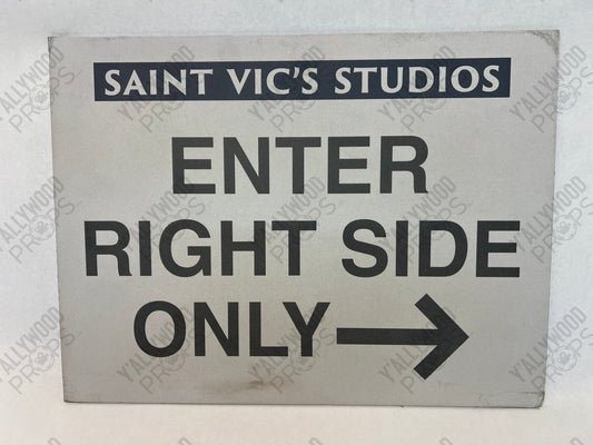 Saint Vic's Studios Signs S2E6 Heels (2021) Movie Prop Y'allywood Props Enter Right Side Only 24x18"