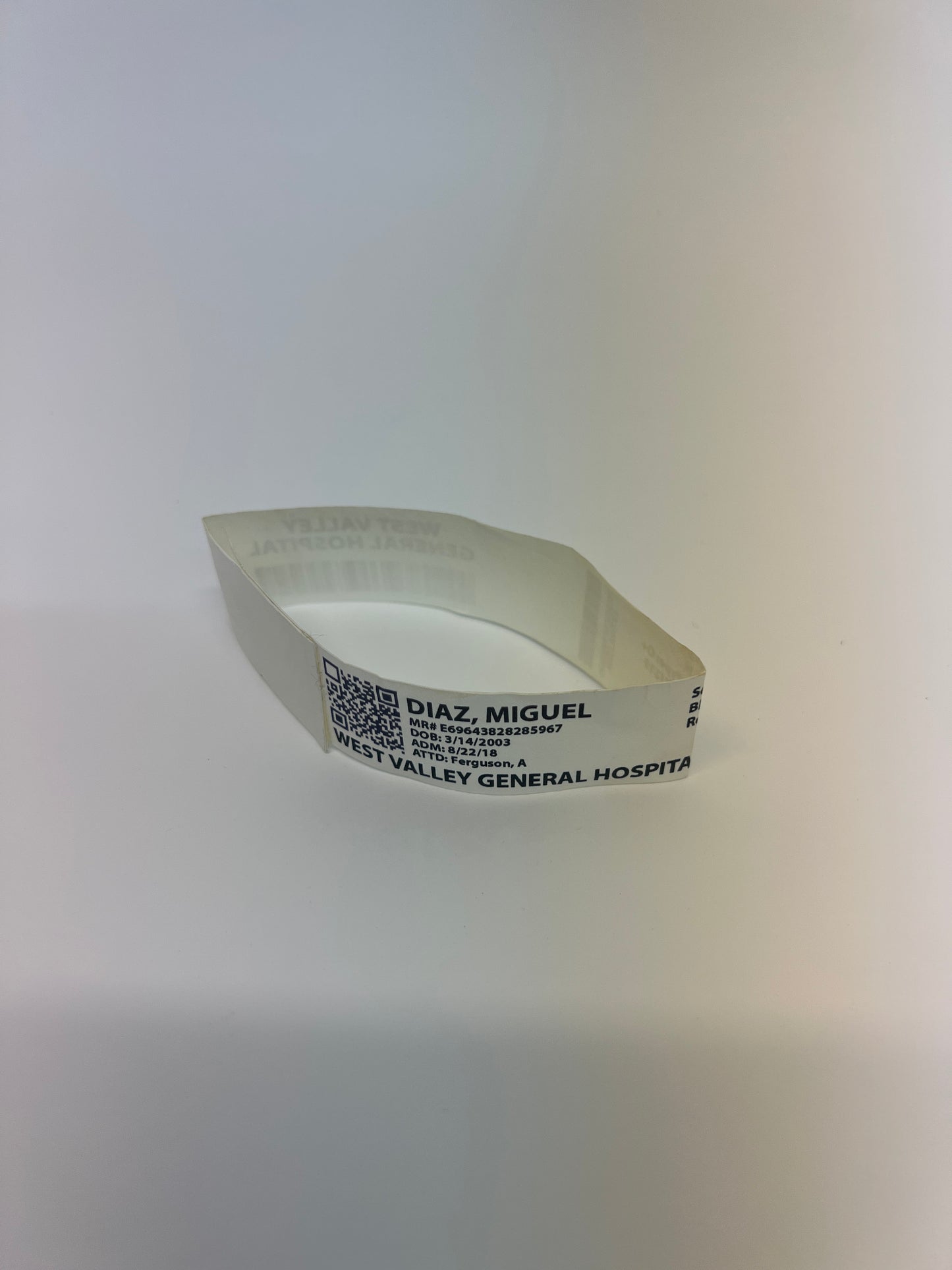 Miguel’s Hospital Bracelet S3 Cobra Kai Movie Prop Y'allywood Props