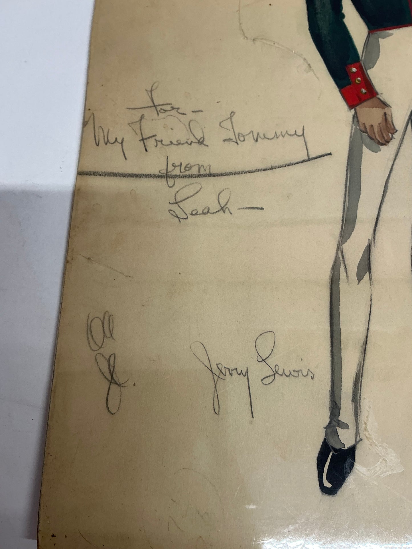 Leah Rhodes Jerry Lewis Costume Sketch The Disorderly Orderly (1964) Memorabilia Y'allywood Props