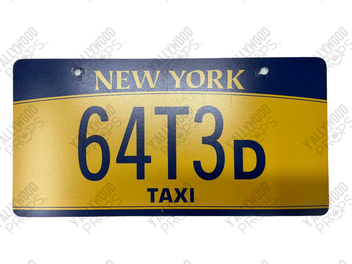 Taxi License Plate Coming 2 America (2021) Movie Prop Y'allywood Props Screen Used - 64T3d