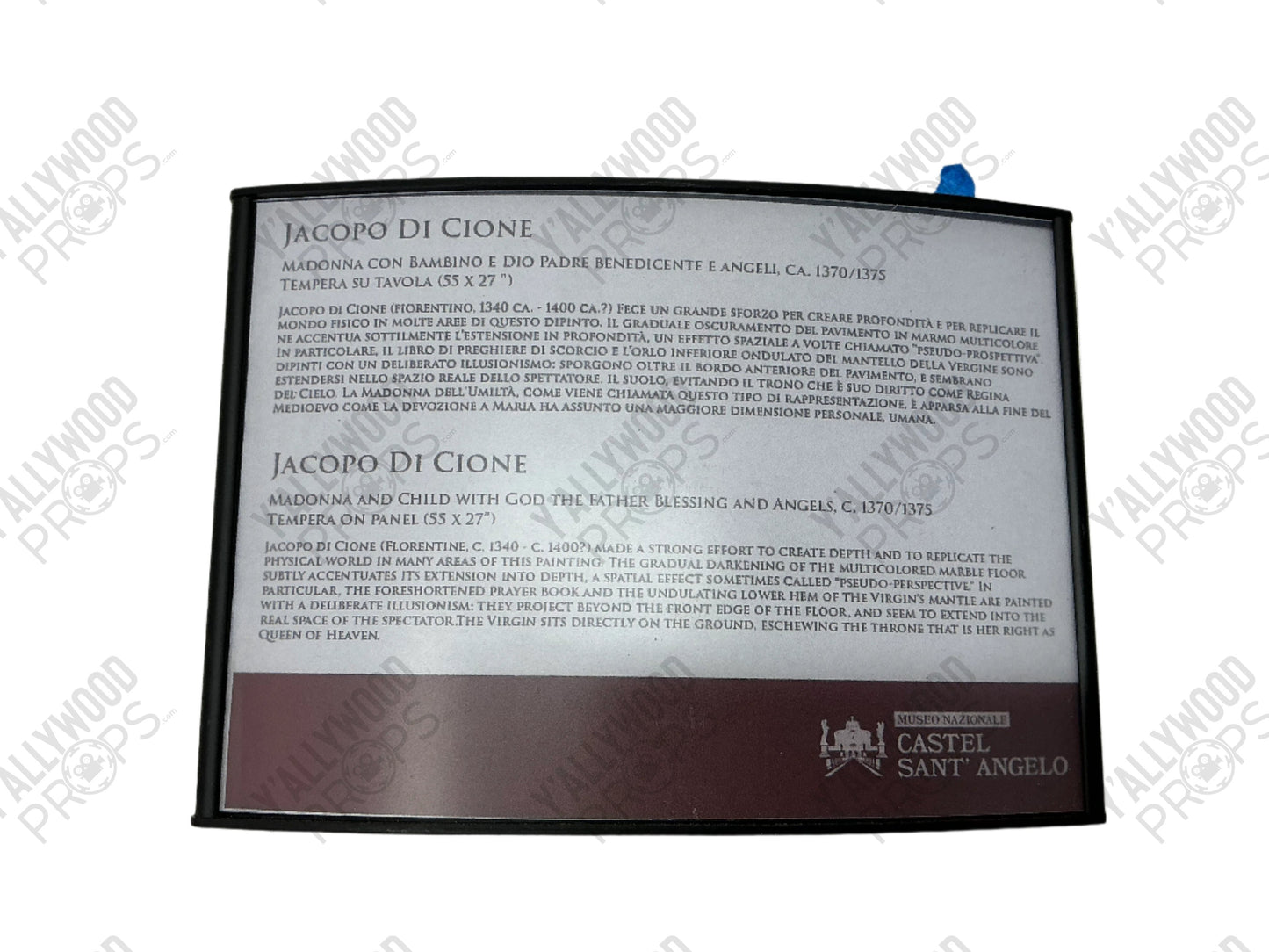 Egg Museum Placard Red Notice (2021) Movie Prop Y'allywood Props JACOPO DI CIONE