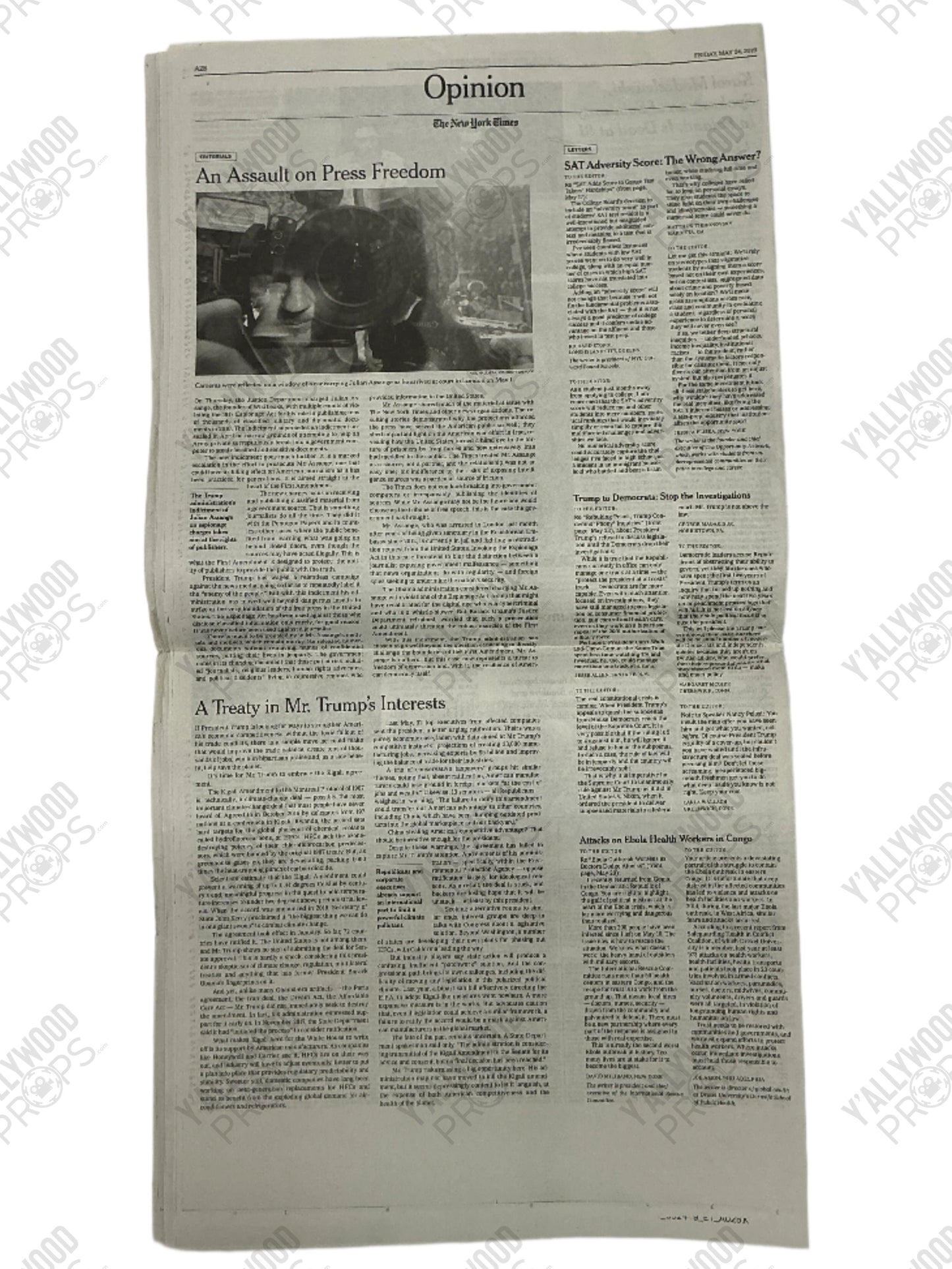 Spencer Strasmore Newspaper Ballers (2015-2019) Season 5 Movie Prop Y'allywood Props