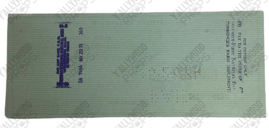 Jim Nabors, Gomer Pyle, Hand Signed Personal Check Autograph Y'allywood Props