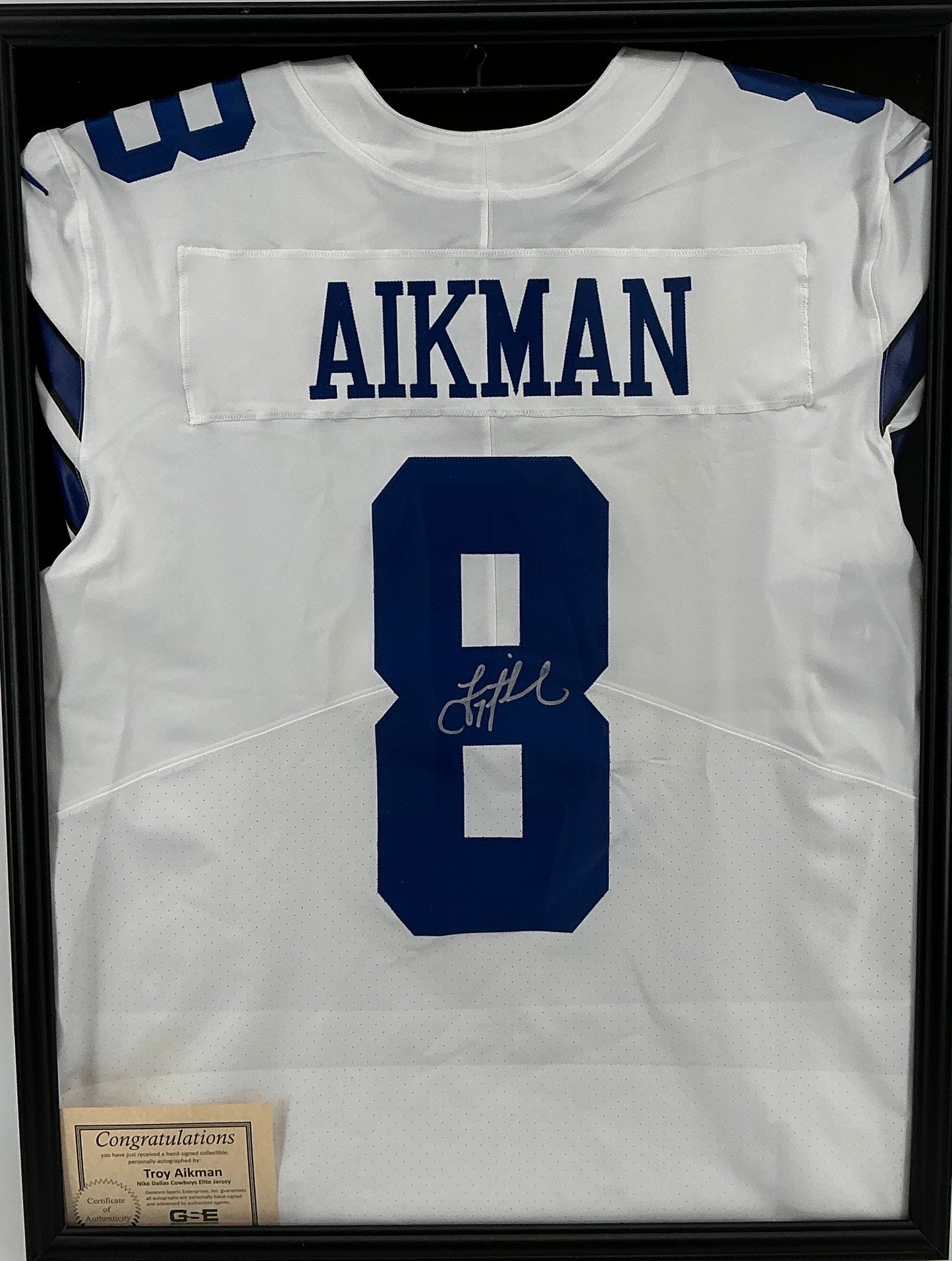 Signed Troy Aikman Dallas Cowboys Jersey sports memorabilia Y'allywood Props